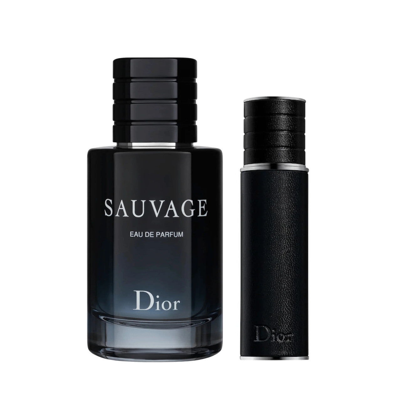 SAUVAGE 2 PCS SET FOR MEN: 3.4 EAU DE PARFUM SPRAY + 0.34 EAU DE PARFUM SPRAY REFILLABLE