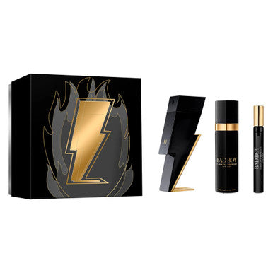 CAROLINA HERRERA BAD BOY 3 PCS SET: 3.4 EAU DE TOILETTE SPRAY + 0.34 EAU DE TOILETTE SPRAY + 3.4 DEODORANT SPRAY by CAROLINA HERRERA
