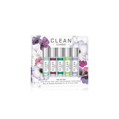CLEAN CLASSIC 5 X 5 ML EAU DE PARFUM ROLLERBALL SET: WARM COTTON + SKIN + RAIN + APPLE BLOSSOM + SPRING BREEZE by CLEAN