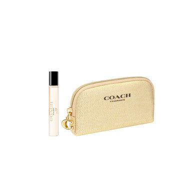 COACH GOLD 2 PCS SET FOR WOMEN: 0.25 PARFUM SPRAY + POUCH by COACH