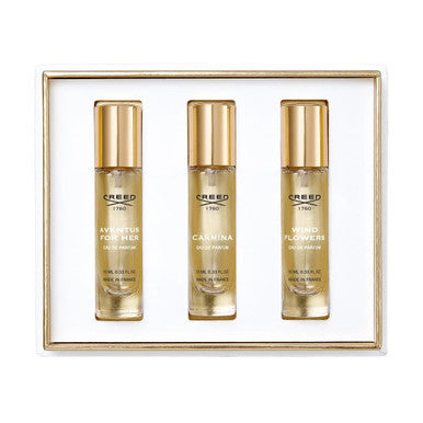 CREED 3 * 0.33 EAU DE PARFUM SPRAY SET FOR WOMEN: AVENTUS FOR HER + CARMINA + WIND FLOWERS by CREED