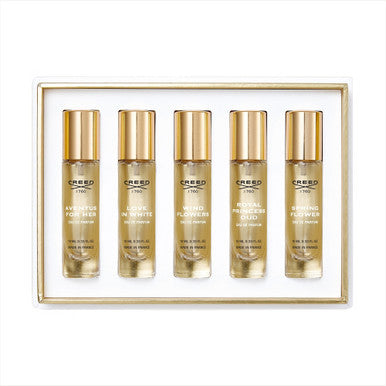 CREED 5 * 0.33 EAU DE PARFUM SPRAY SET FOR WOMEN: AVENTUS FOR HER + LOVE IN WHITE + WIND FLOWERS + ROYAL PRINCESS OUD + SPRING FLOWER by CREED