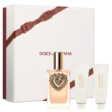 DOLCE & GABBANA DEVOTION 3 PCS SET FOR WOMEN: 3.3 EAU DE PARFUM SPRAY + 1.7 SHOWER GEL + 1.7 BODY LOTION. by DOLCE & GABBANA