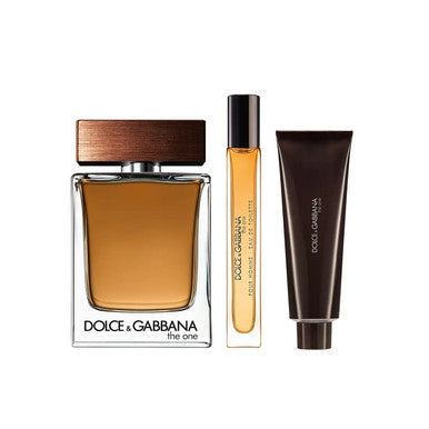 DOLCE & GABBANA THE ONE 3 PCS SET FOR MEN: 3.3 EAU DE TOILETTE SPRAY + 0.33 EAU DE TOILETTE SPRAY + 1.69 SHOWER GEL by DOLCE & GABBANA