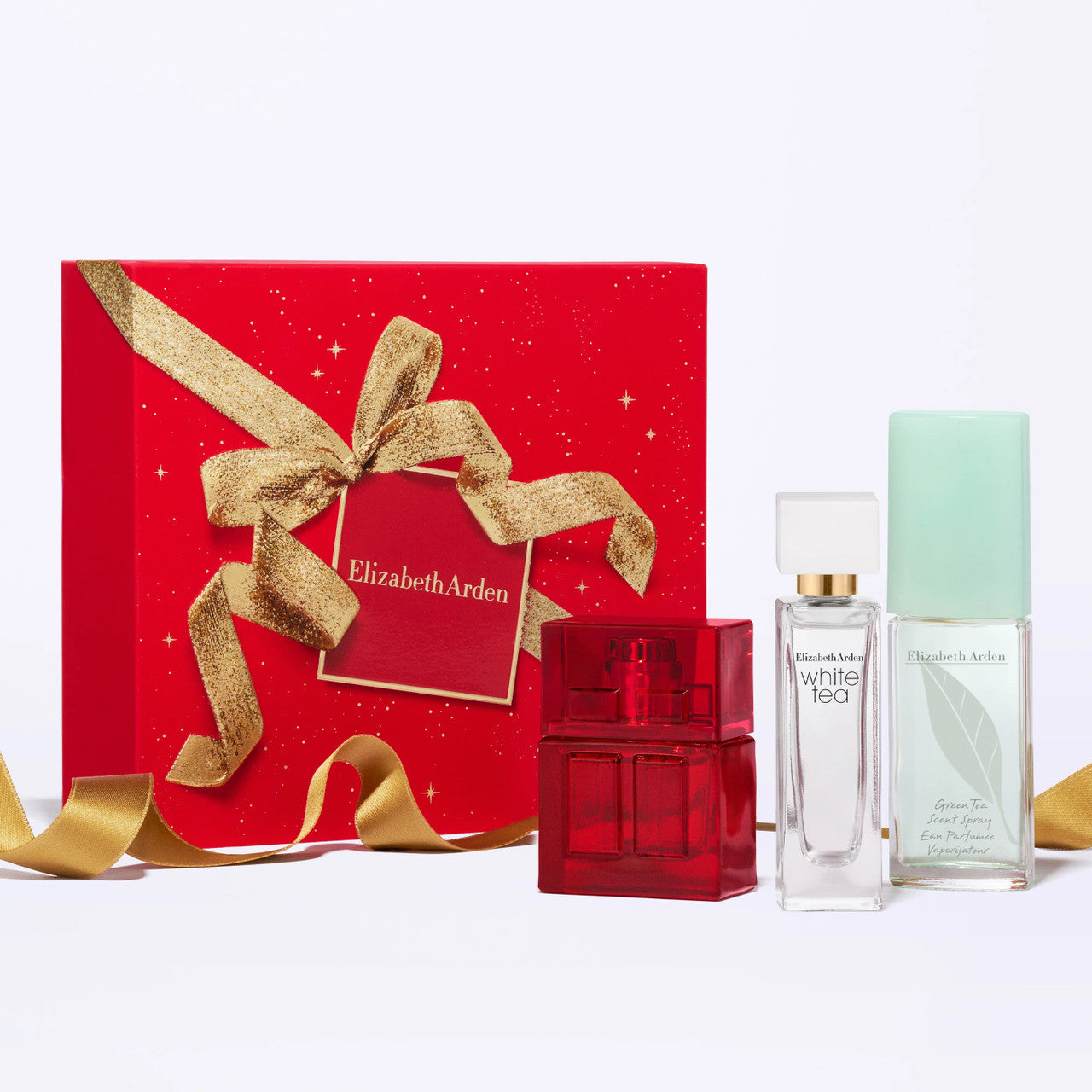 ELIZABETH ARDEN 3 * 0.33 EAU DE TOILETTE SPRAY SET FOR WOMEN: RED DOOR + WHITE TEA + GREEN TEA