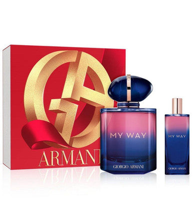ARMANI MY WAY PARFUM 2 PCS SET FOR WOMEN: 3 OZ PARFUM SPRAY + 0.5 PARFUM SPRAY by GIORGIO ARMANI