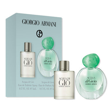 ARMANI 2 PCS SET: ACQUA DI GIO MEN 5 ML EAU DE TOILETTE MINI + ACQUA DI GIOIA 5 ML EAU DE PARFUM MINI by GIORGIO ARMANI