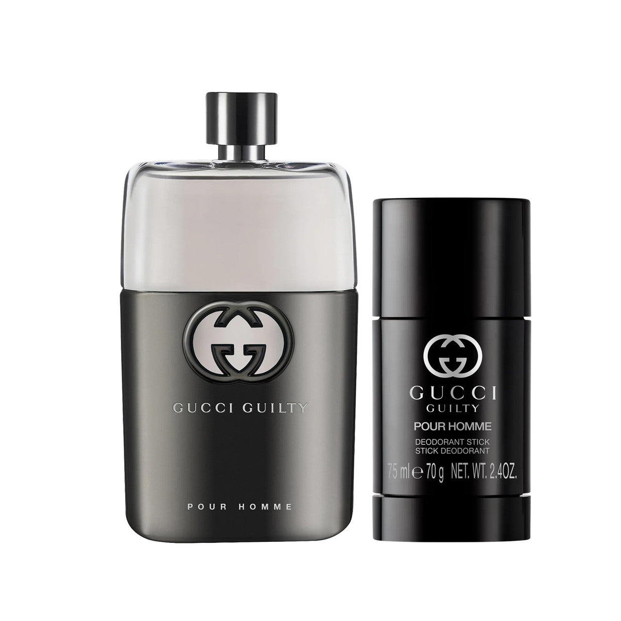 GUCCI GUILTY 2 PCS SET FOR MEN: 3 OZ EAU DE TOILETTE SPRAY + 2.4 DEODORANT STICK
