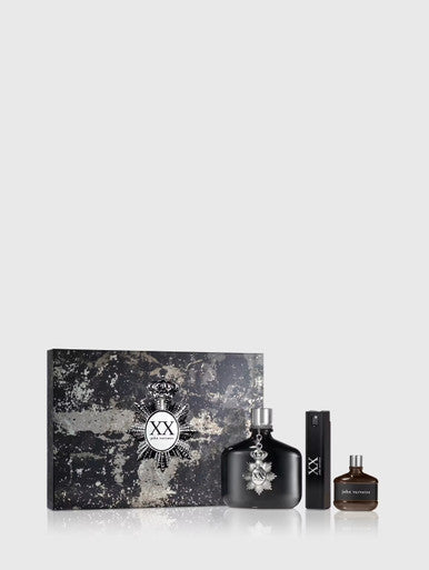 JOHN VARVATOS XX 3 PCS SET FOR MEN: 4.2 EAU DE TOILETTE SPRAY + 0.57 EAU DE TOILETTE SPRAY + 0.5 EAU DE TOILETTE MINI by JOHN VARVATOS
