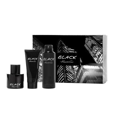 KENNETH COLE BLACK 3 PCS SET FOR MEN: 3.4 EAU DE TOILETTE SPRAY + 3.4 AFTER SHAVE BALM + 6 OZ ALL OVER BODY SPRAY by KENNETH COLE