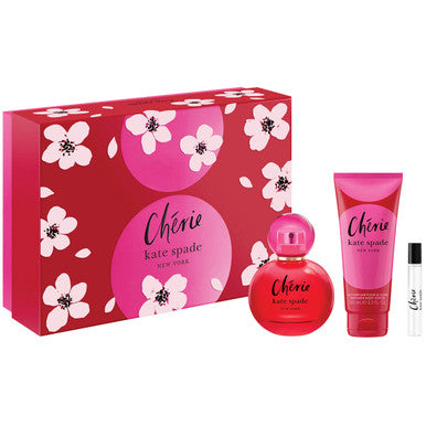 KATE SPADE CHERIE 3 PCS SET FOR WOMEN: 3.3 EAU DE PARFUM + 0.25 EAU DE PARFUM + 3.3 BODY LOTION by KATE SPADE