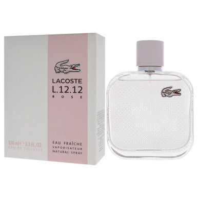 LACOSTE L.12.12 ROSE EAU FRAICHE 3.3 EAU DE TOILETTE SPRAY FOR WOMEN by LACOSTE