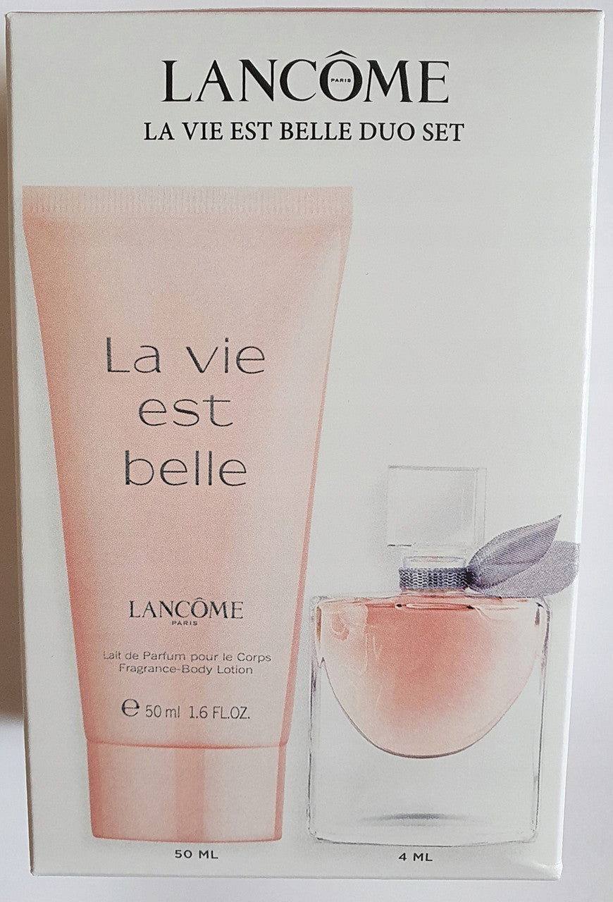 Lancôme La Vie Est Belle Gift Set for Women — 4 ml EDP Mini + 1.6 oz Body Lotion