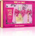VIVA LA JUICY 3 PCS SET FOR WOMEN: 3.4 EAU DE PARFUM SPRAY + 0.33 EAU DE PARFUM SPRAY + 4.2 BODY SOUFFLE
