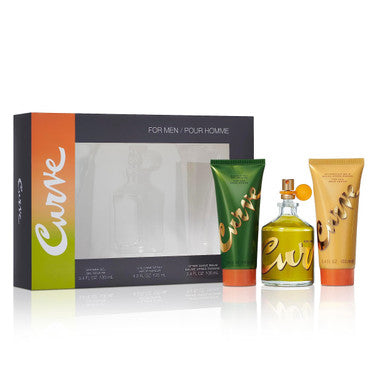 CURVE 3 PCS SET FOR MEN: 4.2 COLOGNE SPRAY + 3.4 SHOWER GEL + 3.4 AFTER SHAVE BALM by LIZ CLAIBORNE