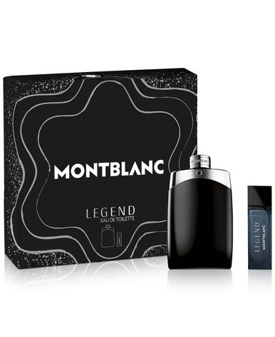 MONT BLANC LEGEND 2 PCS SET FOR MEN: 6.7 EAU DE TOILETTE SPRAY + 0.5 EAU DE TOILETTE SPRAY by MONT BLANC