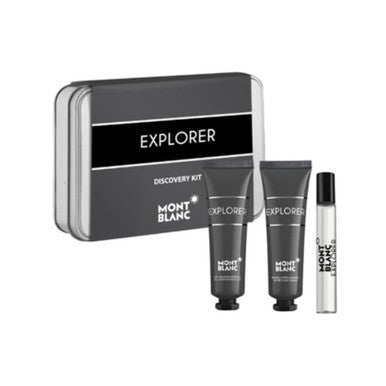 MONT BLANC EXPLORER 3 PCS SET FOR MEN: 0.25 EAU DE PARFUM SPRAY + 1 OZ AFTER SHAVE BALM + 1 OZ SHOWER GEL by MONT BLANC
