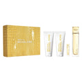MICHAEL KORS SEXY AMBER 4 PCS SET FOR WOMEN: 3.4 EAU DE PARFUM SPRAY + 3.4 SHOWER GEL + 3.4 BODY LOTION + 0.17 EAU DE PARFUM