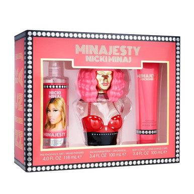 NICKI MINAJ MINAJESTY 3 PCS SET FOR WOMEN: 3.4 EAU DE PARFUM SPRAY + 3.4 BODY LOTION + 1.7 BODY MIST by NICKI MINAJ