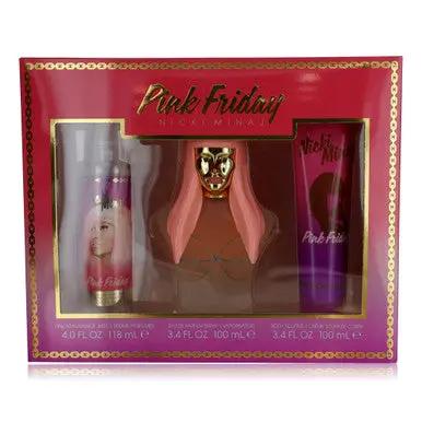 NICKI MINAJ PINK FRIDAY 3 PCS SET FOR WOMEN: 3.4 EAU DE PARFUM SPRAY + 3.4 BODY LOTION + 1.7 BODY MIST by NICKI MINAJ