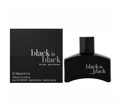 BLACK IS BLACK 3.4 EAU DE TOILETTE SPRAY FOR MEN by PRIVATE LABEL