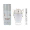PACO RABANNE INVICTUS 3 PCS SET FOR MEN: 3.4 EAU DE TOILETTE SPRAY + 5.1 DEODORANT SPRAY + 0.34 EAU DE TOILETTE SPRAY.. by PACO RABANNE