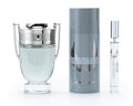 PACO RABANNE INVICTUS 3 PCS SET FOR MEN: 3.4 EAU DE TOILETTE SPRAY + 5.1 DEODORANT SPRAY + 0.34 EAU DE TOILETTE SPRAY. by PACO RABANNE