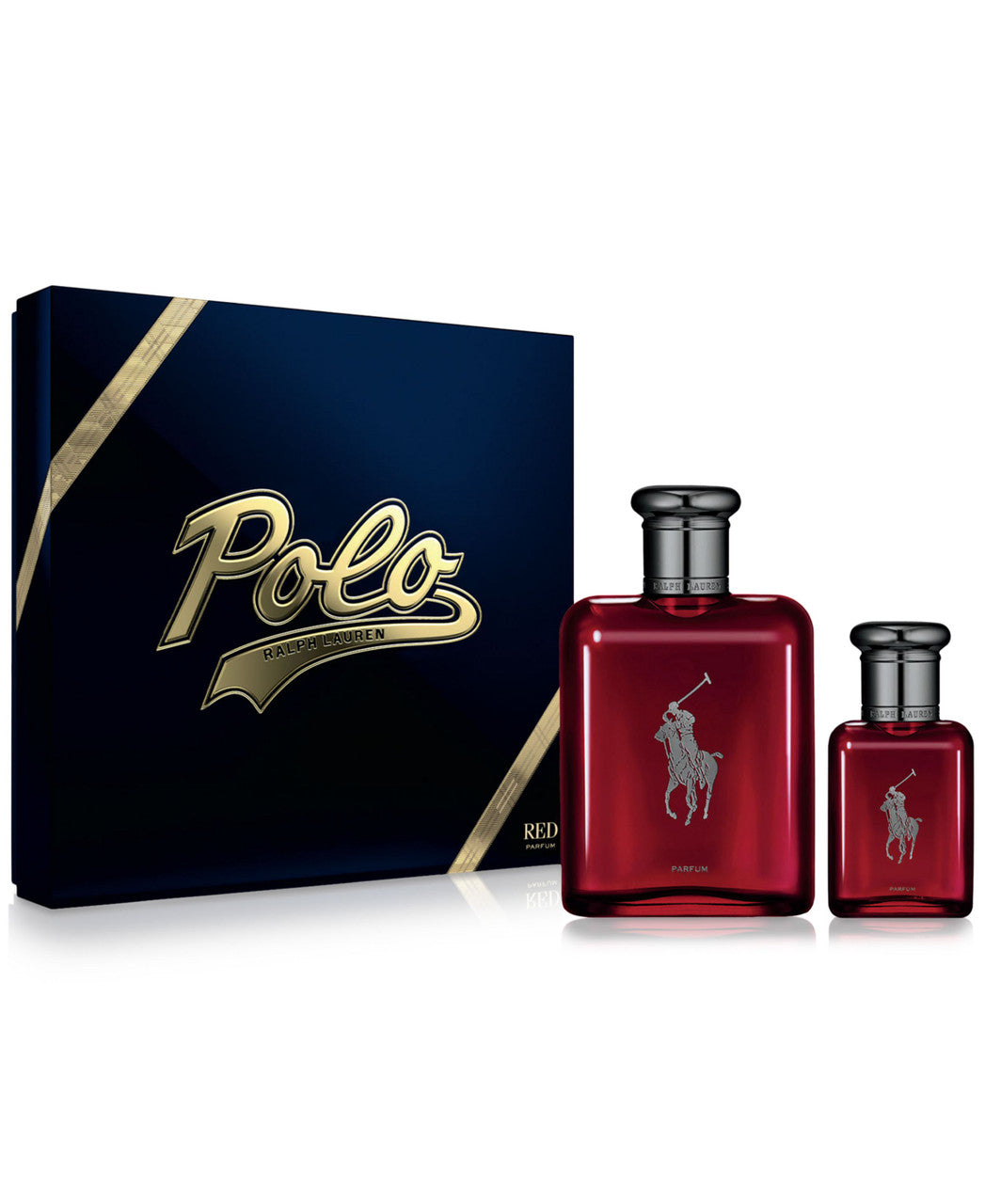 POLO RED 2 PCS SET FOR MEN: 4.2 PARFUM SPRAY + 1.36 PARFUM SPRAY