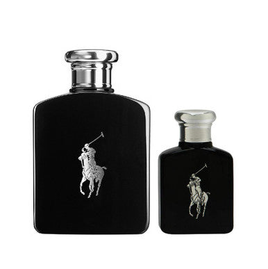 POLO BLACK 2 PCS SET FOR MEN: 4.2 EAU DE TOILETTE SPRAY + 0.5 OZ EAU DE TOILETTE by RALPH LAUREN