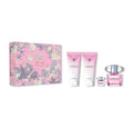 VERSACE BRIGHT CRYSTAL 4 PCS SET FOR WOMEN: 3 OZ EAU DE TOILETTE SPRAY + 5 ML EAU DE TOILETTE MINI + 3.4 BODY LOTION + 3.4 BATH AND SHOWER GEL by VERSACE