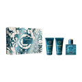 VERSACE EROS 3 PCS SET FOR MEN: 1.7 EAU DE TOILETTE SPRAY + 1.7 SHOWER GEL + 1.7 AFTER SHAVE BALM