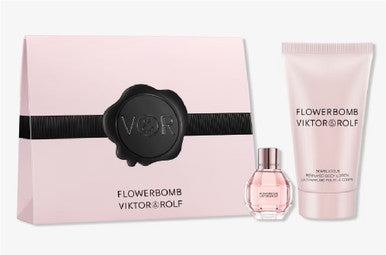 FLOWERBOMB V&R 2 PCS SET FOR WOMEN: 0.24 EAU DE PARFUM + 1.7 BODY LOTION by VIKTOR & ROLF