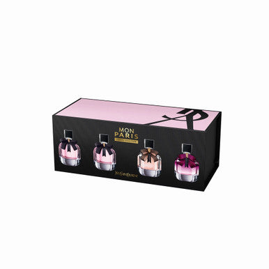 YSL MON PARIS 4 PCS MINI SET: MON PARIS 0.25 EAU DE PARFUM + MON PARIS 0.25 EAU DE PARFUM + MON PARIS LUMIERE 0.25 EAU DE TOILETTE + 0.25 INTENSEMENT 0.25 EAU DE PARFUM by YVES SAINT LAURENT