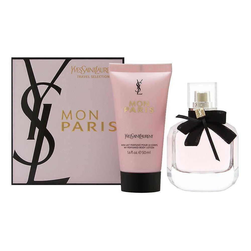 Yves Saint Laurent Mon Paris 2 Pcs Set: 1.6 oz Eau de Parfum + 1.6 oz Body Lotion
