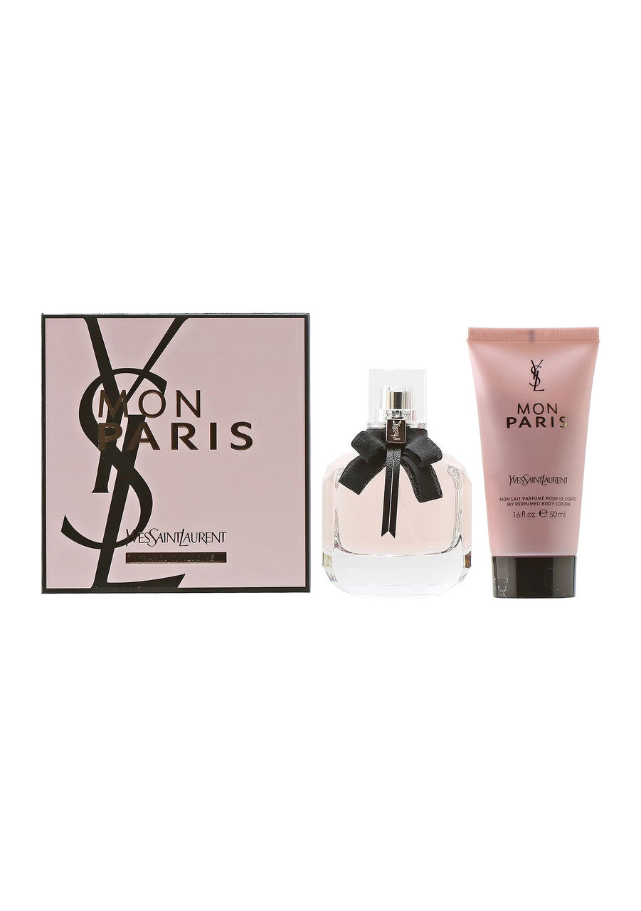 YSL MON PARIS 2 PCS SET: 1.6 EAU DE PARFUM SPRAY + 1.6 BODY LOTION